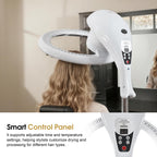 Professional 1100W Orbiting Hair Dryer Processor with Smart Panel White HDP01 for Salon and Home Use