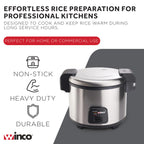 30 Cup Commercial Grade Electric Rice Cooker S Large Capacity Restaurant Home Kitchen Durable