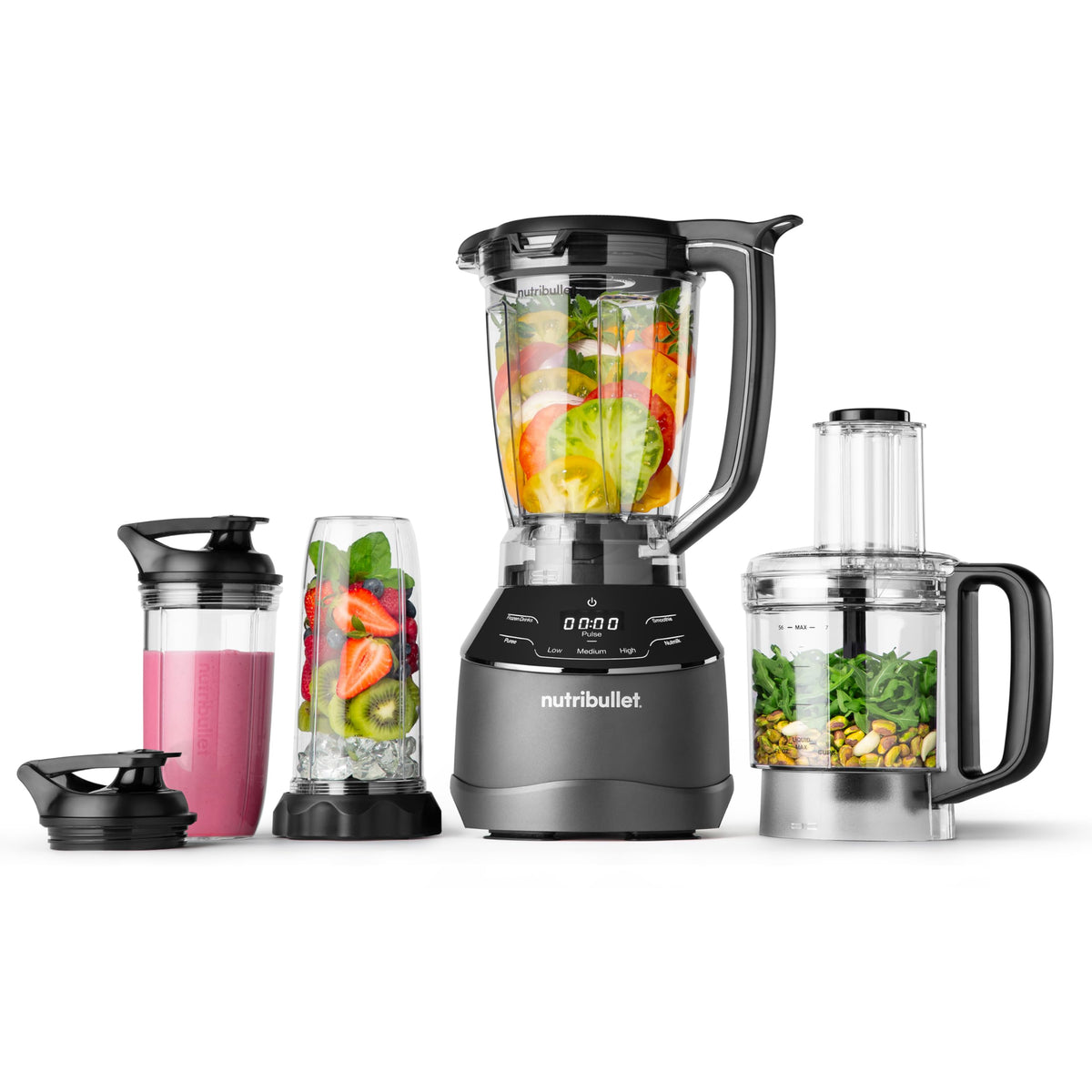 Triple Prep System 1500W 3 in 1 Kitchen Blender Food Processor High Speed Countertop Combo NBKS50100