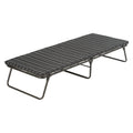 ComfortSmart big and tall folding steel camp cot with mattress pad plush pad for camping lounging guests
