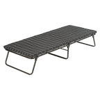 ComfortSmart big and tall folding steel camp cot with mattress pad plush pad for camping lounging guests