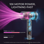 Blow Dryer with Comb and Diffuser 110000RPM Professional Ionic Hair Dryer for Fast Salon Drying