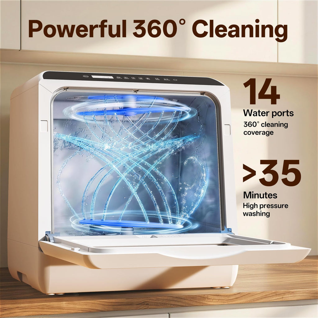 Portable Countertop Dishwasher for Small Apartments RV Dorm Compact Mini Kitchen Dishwasher