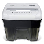 AU1285MD compact high security 12 sheet micro cut paper CD credit card pullout basket shredder white black