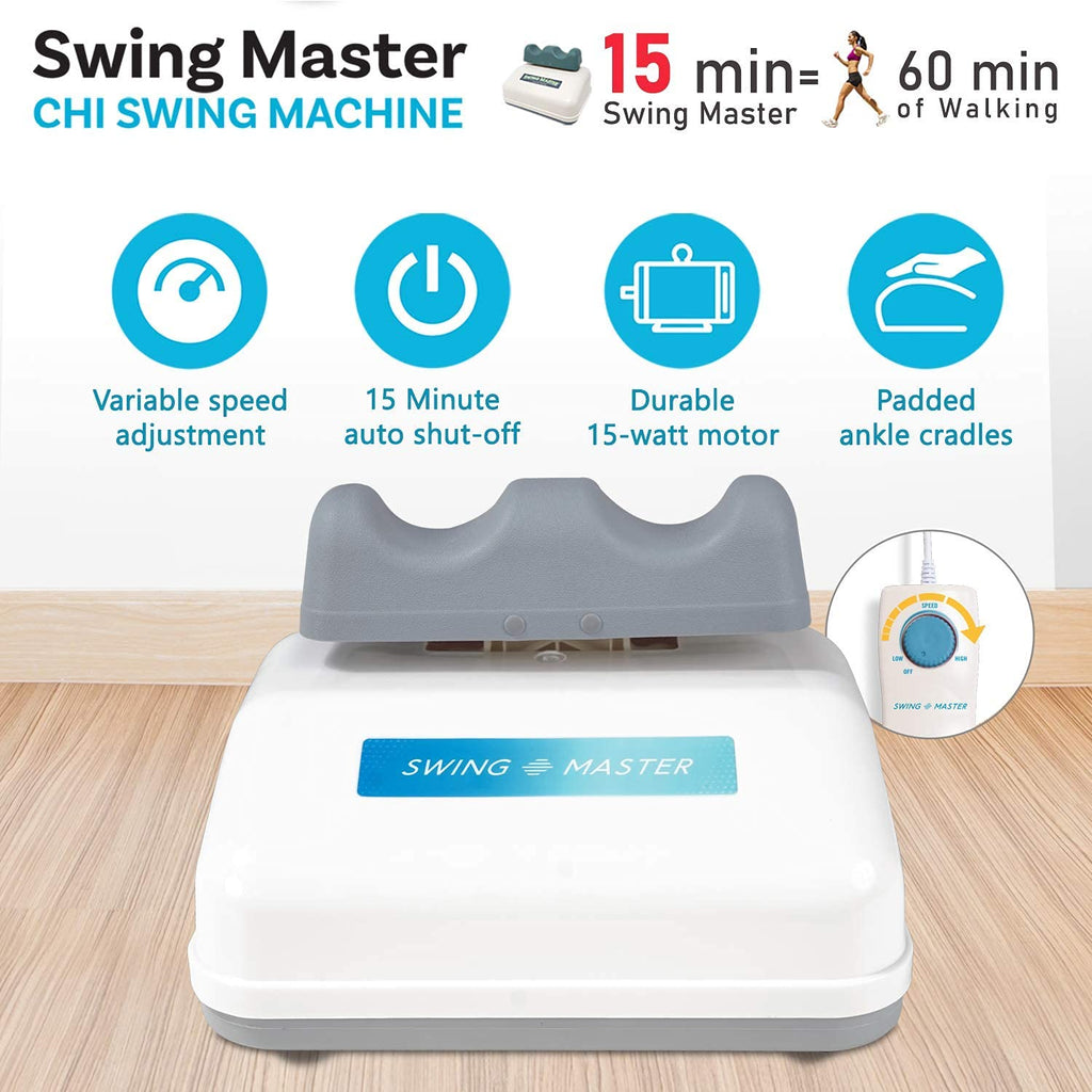 Chi swing machine passive aerobic exerciser figure trimmer lymphatic massager body shaker leg exercise FSA HSA