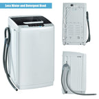 Fully Automatic 2 in 1 Portable Washing Machine 8.8lbs Spinner Combo 1.04 cu.ft 10 Programs Drain Pump