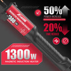 Induction Heater Bolt 1300W 110V Removal Tool Kit with 10 Coils for Rusty Screw Removing Red