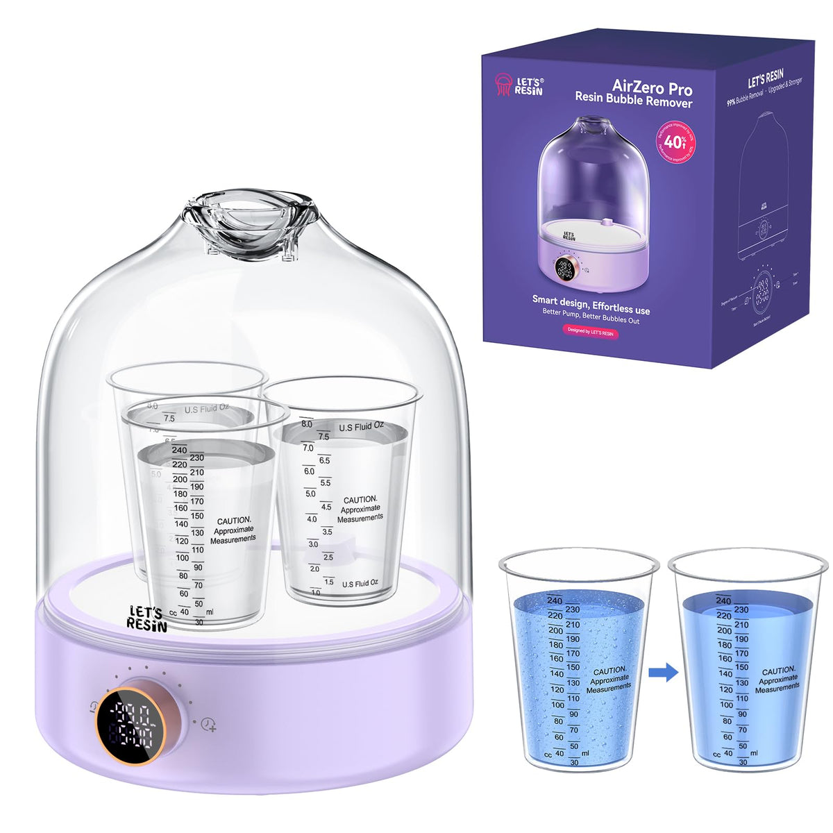 2026 Upgraded Quad Core Pump Resin Bubble Remover 99.9kPa Vacuum for Epoxy Casting Degassing