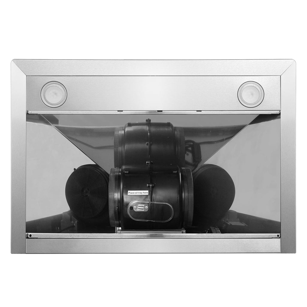 30 in 380 CFM ducted wall mount range hood LED stainless steel kitchen exhaust ventilation Coll