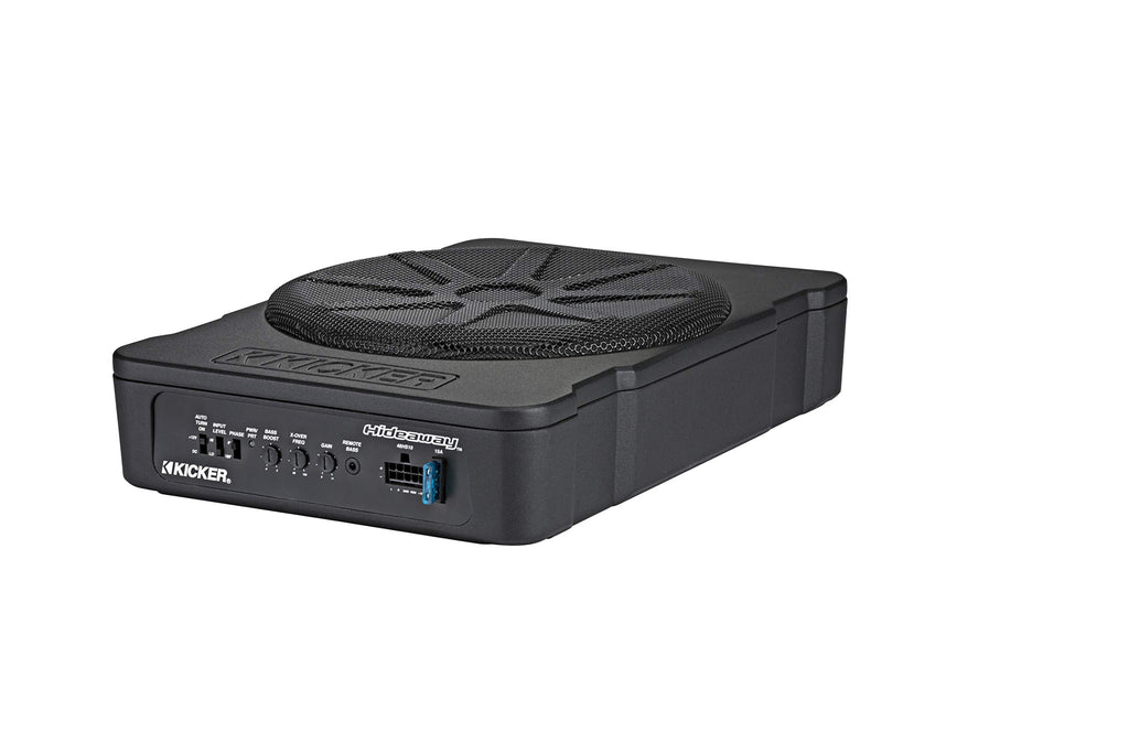 51HS10 Hideaway Compact Powered Subwoofer with 10 Inch Woofer for Car Audio and Vehicle Sound Systems