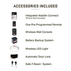B6172H Wall Mount Smart Garage Door Opener with DC Motor Lifts up to 14ft High 850lbs Black