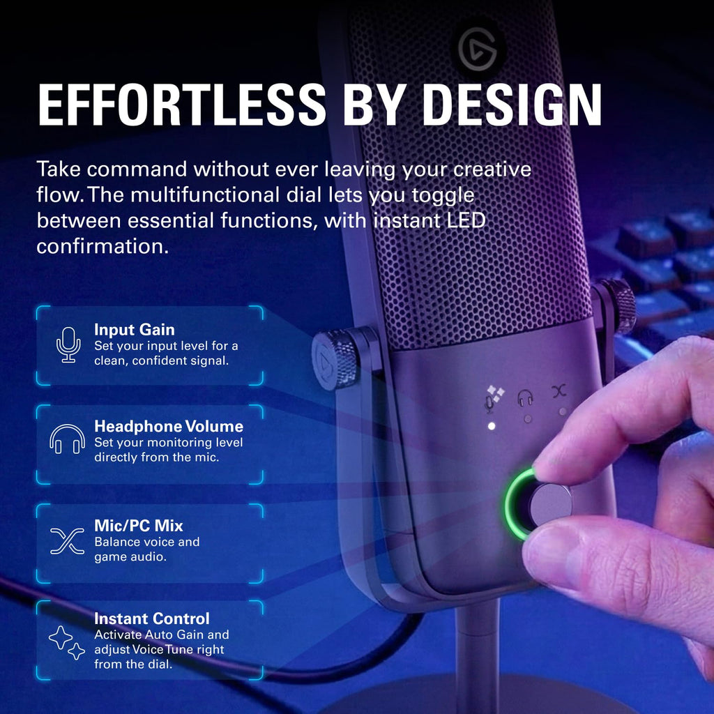 Wave 3 MK 2 USB Condenser Microphone with DSP Effects for Streaming Podcasting Recording and Content Creation