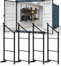 Shipping container shelving brackets D ring mount 3 tier 4 pack heavy duty storage organizer