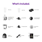 Triple Prep System 1500W 3 in 1 Kitchen Blender Food Processor High Speed Countertop Combo NBKS50100