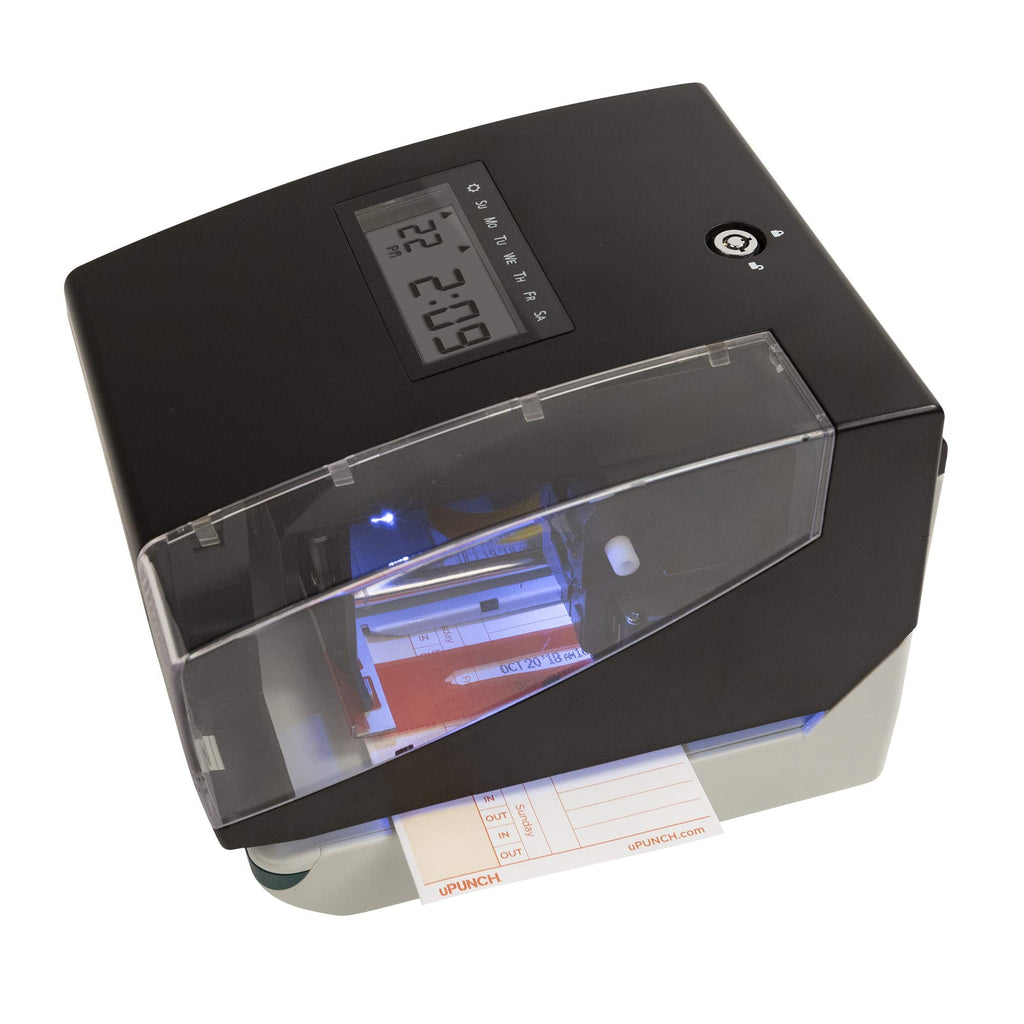 CR1000 Digital Time Clock Date Stamp Small Business Employee Time Tracking System 50 Time Cards Ribbon Keys