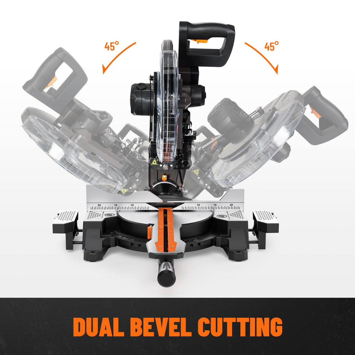12 Inch Dual Bevel Sliding Compound Miter Saw 15 Amp Power Tool for Woodworking and DIY Projects