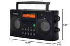 HDR-16 HD AM FM Portable Radio Black Compact Design for Home Travel and Outdoor Clear Listening