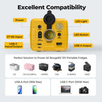 Portable power station 266Wh solar generator for 12V refrigerator camping outdoor backup power