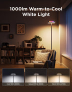 Uplighter Floor Lamp for Living Room RGBIC Ripple Projector Color Changing Ambient Mood Lighting