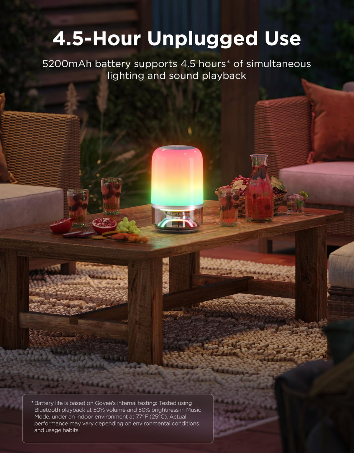 Table Lamp 2 Pro Cordless Table Lamp with Built In Speaker and Premium Sound Portable for Home