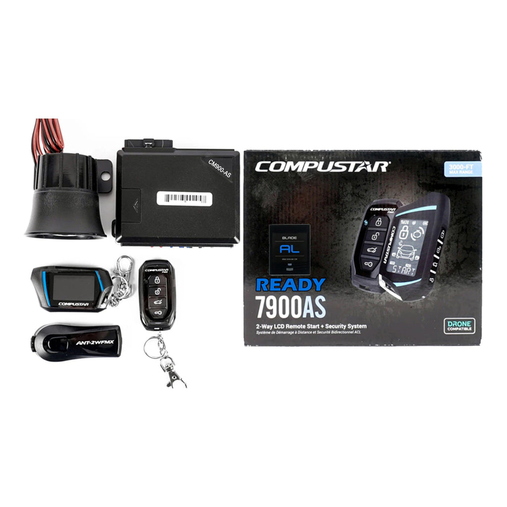 CS7900-AS All in One 2 Way Remote Start and Alarm Bundle with 3000 Feet Long Range for Cars