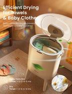 Towel warmer 2 in 1 heating and drying baby care LED display dual child lock auto shut off oversized towels