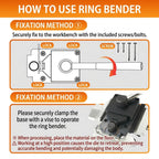 Ring Bender Tool Kit for Metal up to 3mm Steel Nylon Dies Mandrel Ring Sizer Spoon Ring Maker Heavy Duty Tool