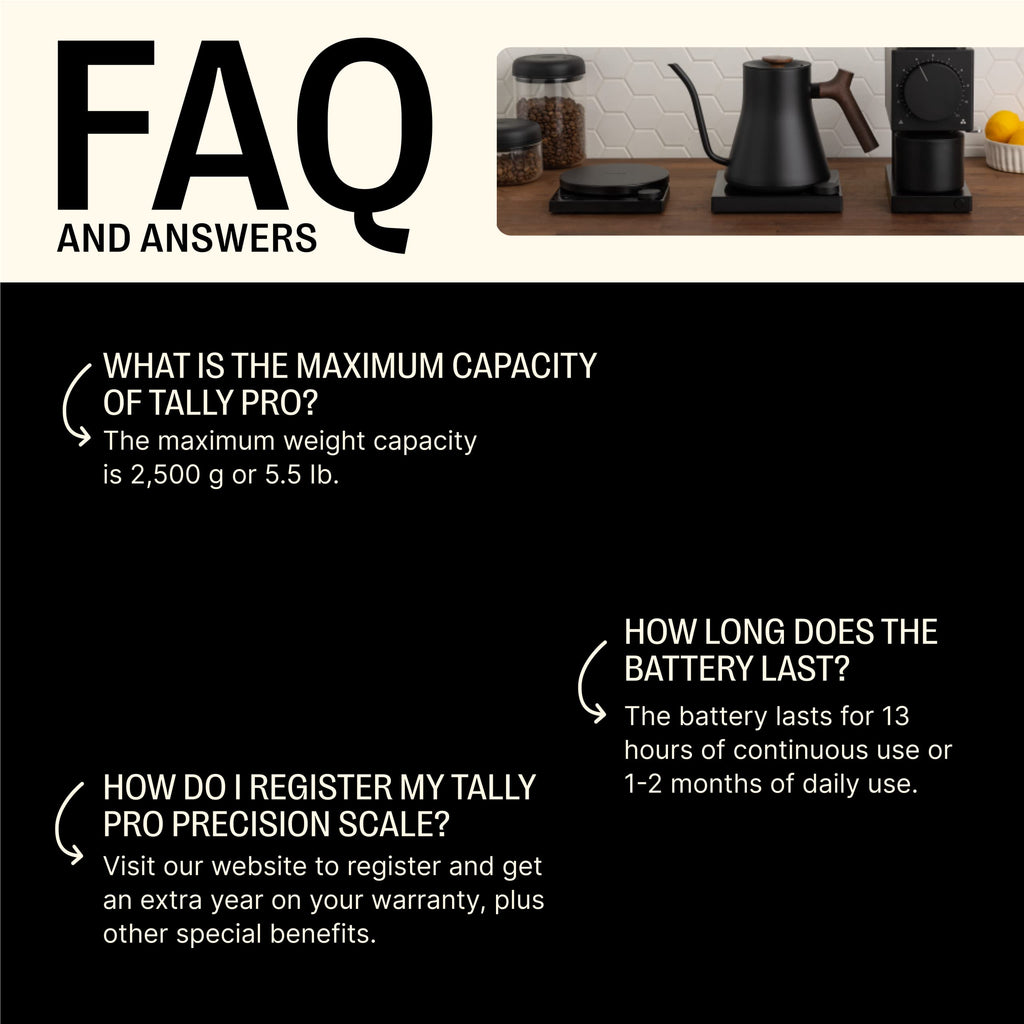 Tally Pro Coffee Scale with Timer Espresso Scale Brew Assist Mode Digital Kitchen Scale for Coffee Brewing