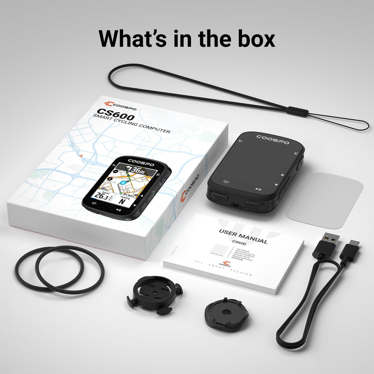 Touchscreen GPS Bike Computer CS600 Wireless IPX7 Waterproof Speedometer Bluetooth ANT Navigation 36H Battery