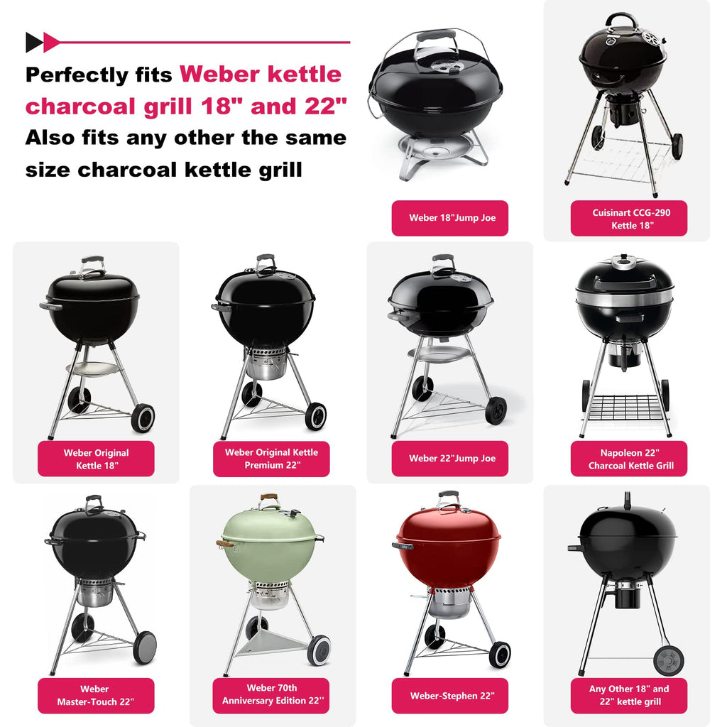 Grill table stand cart for 22 and 18 Original Kettle JumboJoe Master Touch Performer charcoal prep accessories