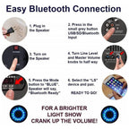 1000W Bluetooth PA Speaker with LED Lights Microphone and Stand Portable Wireless Sound System