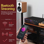 Bluetooth Home Stereo Receiver 4 Channel 800W Amplifier USB MP3 Karaoke Mic Vol Reverb Delay RCA SD FM PDA77BU