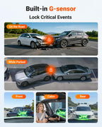 N4 Pro S 4K 3 Channel Dash Cam Triple STARVIS 2 HDR Car Camera with GPS WiFi Night Vision for Cars Trucks
