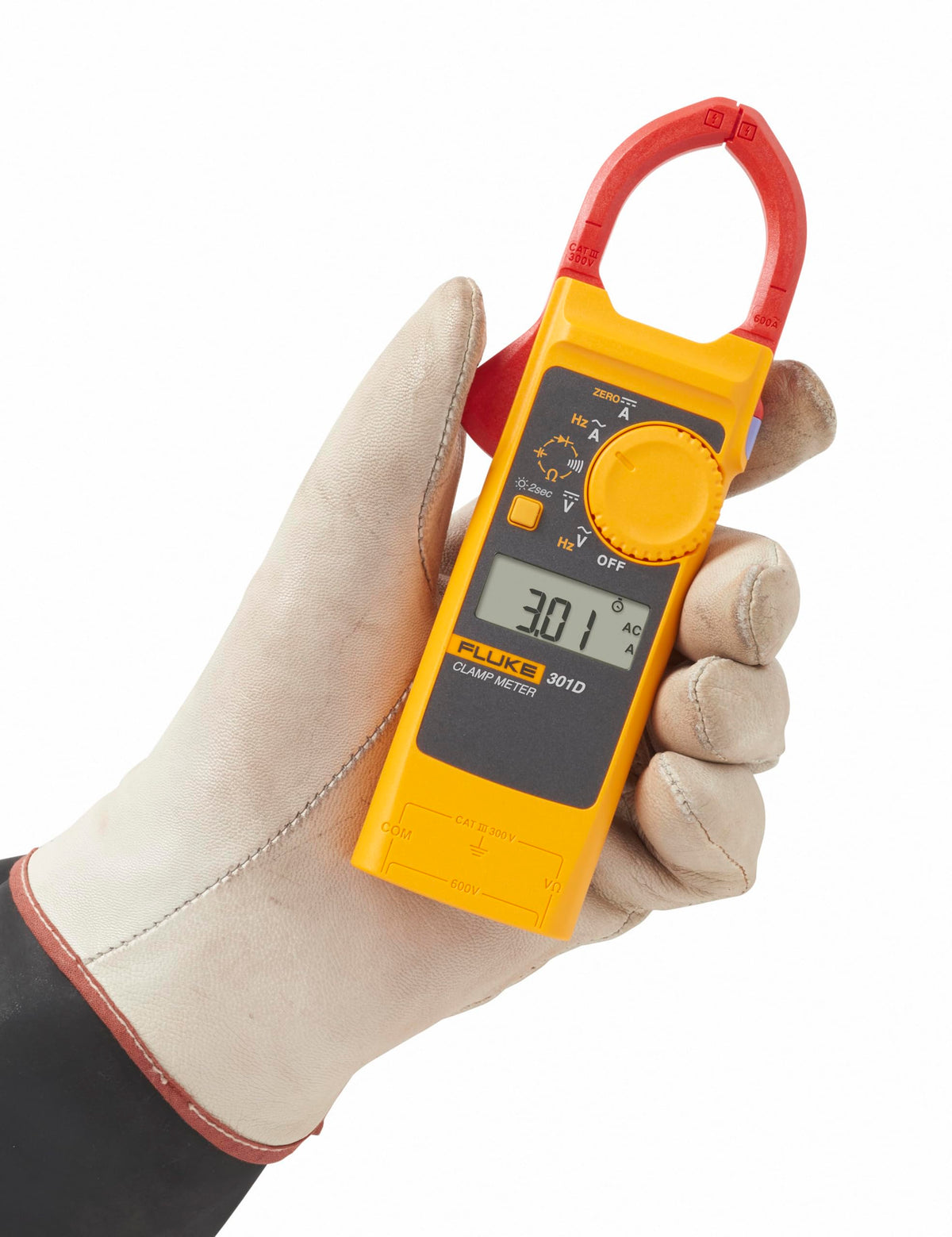 600A AC/DC Digital Clamp Meter with Slim Body and Thin Jaw, 301D/ESP