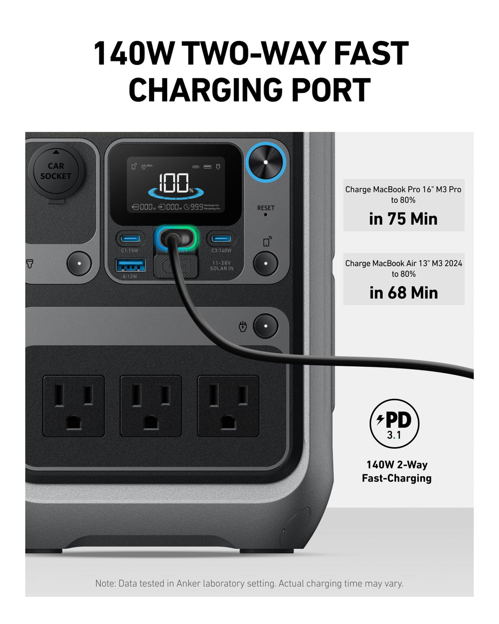 C300 portable power station 288Wh LiFePO4 battery 300W AC output solar generator for camping outdoor