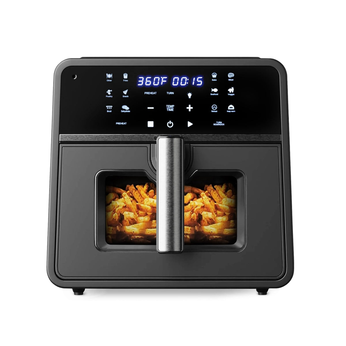 SmartVoice 10QT 6 in 1 Air Fryer 1000 Voice Commands 100 Foods No App No WiFi No Setup Nonstick Basket 1700W