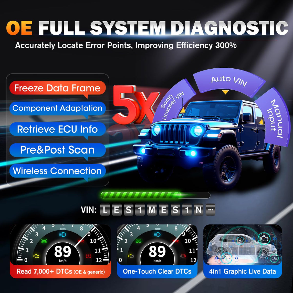 MaxiCOM MK900BT Bidirectional Diagnostic Scanner Tool with 40 Plus Service Functions CAN FD and DoIP