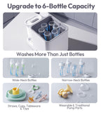 Large Baby Bottle Washer Sterilizer and Dryer Machine Holds 6 Bottles Easy to Clean and Use