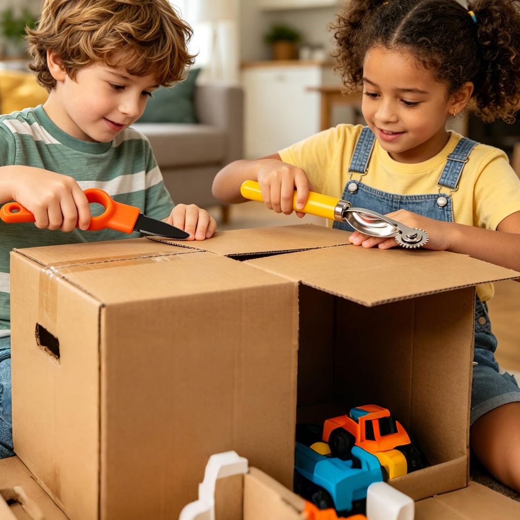 Child Safe Cardboard Cutter for Kids Includes Cutting Tools for DIY Crafting and School Art