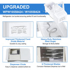 Upgraded WPW10558424 W10558424 WRS321SDHZ01 WRS321SDHZ05 WRS321SDHZ08 fridge ice bucket ice bin replacement