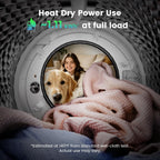 1.5 Cu Ft Portable Clothes Dryer 120V Vented Electric Dryer Compact Laundry Machine for Home Apartment