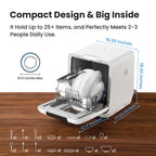 Countertop portable dishwasher 6L built in water tank 7 programs UV hygiene auto door open for apartments RVs