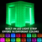 Inflatable 360 Photo Booth 8.2x8.2ft Portable Photobooth Tent 16 Colors LED Dimmable Backdrop for Events
