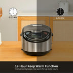 5.5 Cup Micom Rice Cooker and Warmer with Steamer Tray, JAX-T10U-K