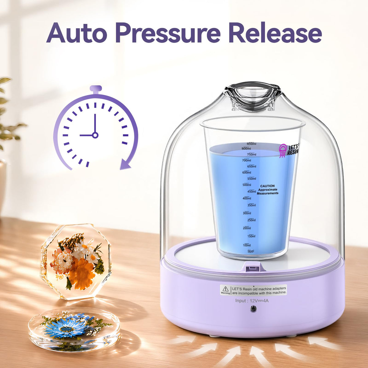 2026 Upgraded Quad Core Pump Resin Bubble Remover 99.9kPa Vacuum for Epoxy Casting Degassing