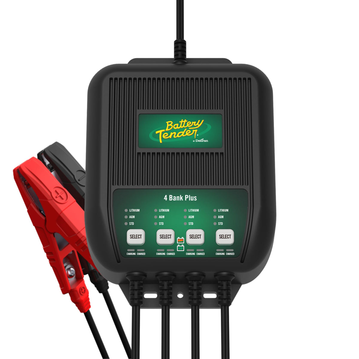 Plus 4 Bank Smart 12V Battery Charger Maintainer 5A 1.25A Per Bank AGM Lithium LiFePO4 022-0148-DL-WH