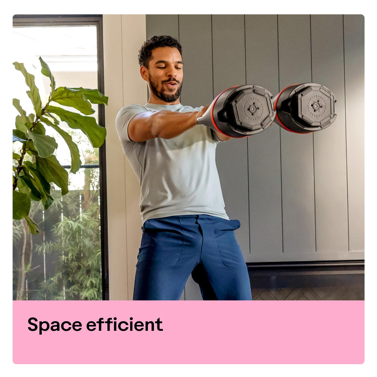 SelectTech 840 Adjustable Kettlebell Compact Space Saving Design for Home Gym Strength Training