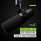 SM7B Dynamic Vocal Microphone Cardioid Broadcast Studio Mic for Podcasting and Live Streaming
