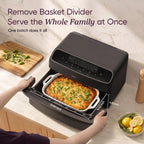 TWINFRY 9 QT Double Air Fryer with Removable Divider PFAS Free Ceramic Coating for Family Meals