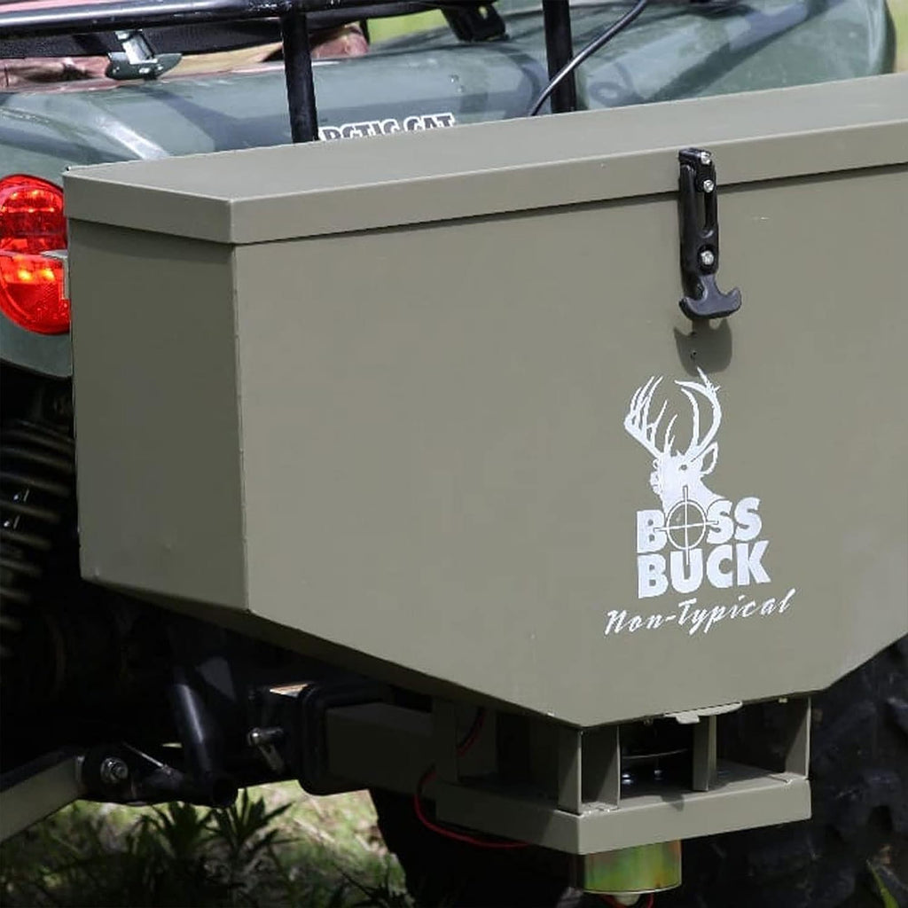 ATV Seeder Spreader with Wireless Remote Control 80 lb Capacity for Hunting Food Plots and Lawn and Garden
